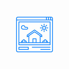 website homepage icon sign vector