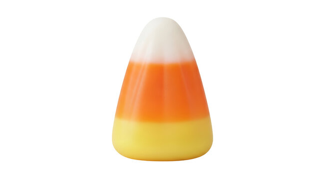 Isolated Halloween Candy Corn Treat, Confection, Sweet, and Traditional Trick-or-Treat
