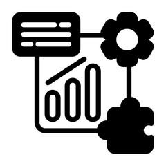 Strategy Reports Semi Solid Vector Icon