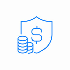 shield money security icon sign vector