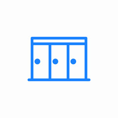 sliding door cabinet furniture icon sign vector