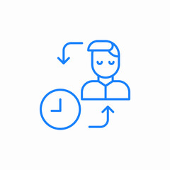 time man arrows icon sign vector