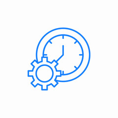 time management settings icon sign vector