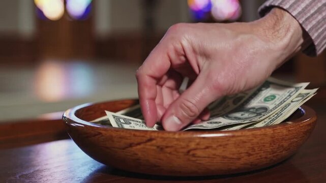 Plate or Platter Traditionally Used for the Collection of Monetary Offerings