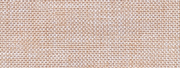 Light beige woven textile macro texture background. Knitted cream fabric pattern for material design backdrop