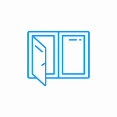 windows open icon sign vector