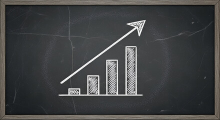 business graph on blackboard © irfan