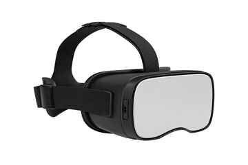 Fototapeta premium VR headset, black, white display, adjustable straps
