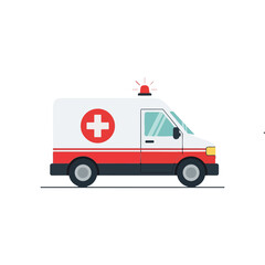“Minimalist Vector Line Art of an Ambulance with Medical Cross – Emergency, Healthcare, and First Aid Icon”