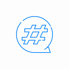hashtag social media icon sign vector