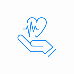 health monitoring heartbeat icon sign vector