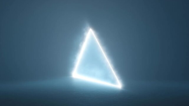 abstract background with white lights triangle