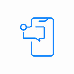 Fototapeta premium mobile message notification icon sign vector