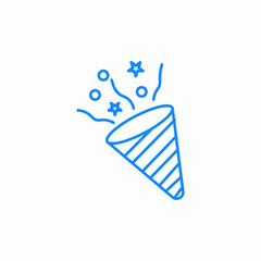 party hat celebration party fun icon sign vector
