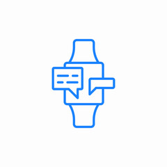 smart watch chat icon sign vector