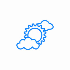 sun cloud weather icon sign vector