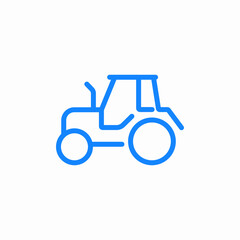tractor farming machine icon sign vector