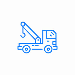 tow truck icon sign vector