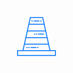 traffic cone icon sign vector