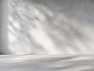 Gray wall and floor mockup background for product presentation with beautiful light pattern