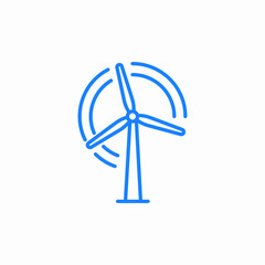 wind energy icon sign vector