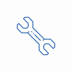 wrench tool icon sign vector