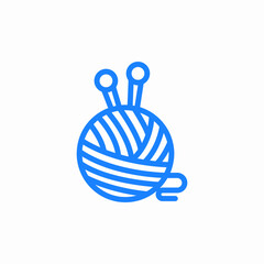 yarn needles icon sign vector