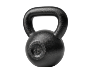 A black kettlebell