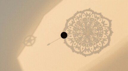 Fototapeta premium sun, shadow, beige, minimalist, artistic, composition, warm, neutral, tones, light, surface, decoration, wallpaper, backdrop, creative, modern, simple, elegance, aesthetic, contemporary, decorative, b
