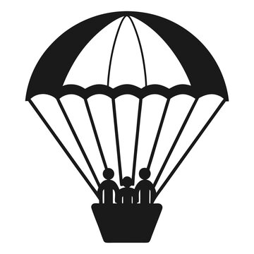 Creative details Parashoot icon vector illustration	