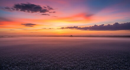 Fototapeta premium Stunning Sunset over Tranquil Ocean.