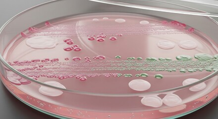 Experimenting with Bacterial Cultures in Petri Dish, Microbiology Lab, Educational Science Research Environment