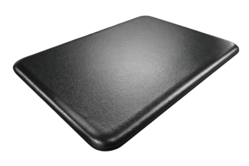 Dark gray rectangular surface, smooth texture, glossy finish