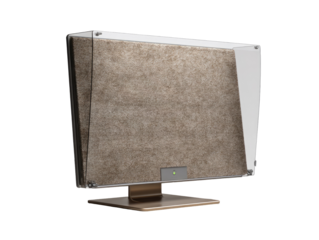Clear acrylic screen protector on a monitor