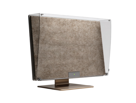 Clear acrylic screen protector on a monitor