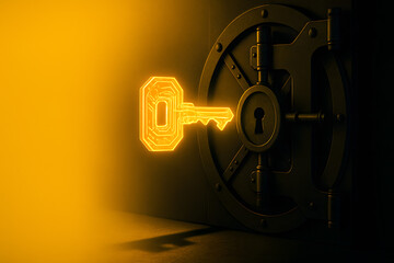 Digital Security Key with Luminous Elements for Secure Authentication and Access Management