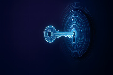 Digital Security Key with Luminous Elements for Secure Authentication and Access Control
