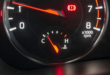 Analog Instrument for displaying car engine temperature