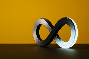 Dynamic Infinity Loop with Glowing Data Flow for Continuous Processes and Innovation