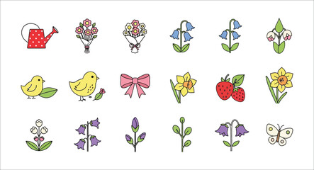 Versatile vector graphic design with a spectrum of colors and clean typography ideal for branding and digital applications