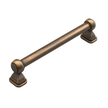 Modern Champagne Bronze Cabinet Pull 3D Illustration Isolated PNG