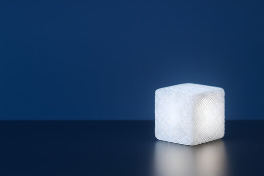 Glowing Fiber-Optic Cube with Interconnected Lines for High-Speed Data Transmission