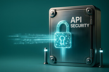 High-Tech Digital Gateway with Glowing Portal for Secure Network Access and Data Flow