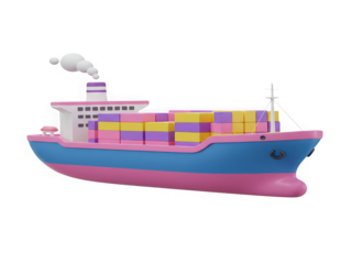 Massive container ship loaded with colorful cargo sailing on the open sea transportation concept