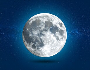 Fototapeta premium Full moon in night sky