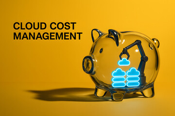 Conceptual Visualization of Optimized Cloud Savings and Financial Efficiency for Cloud Cost Management