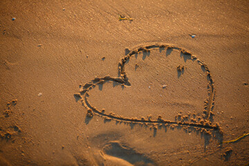 heart on sand