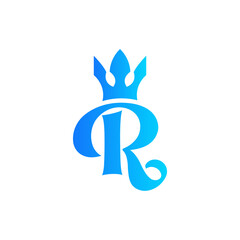 Elegant Calligraphy Royal R Logo