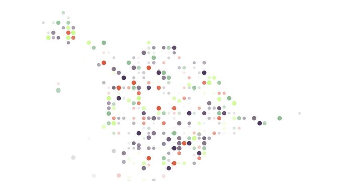 Cold Remote Archipelago Outlined With Digital Circles