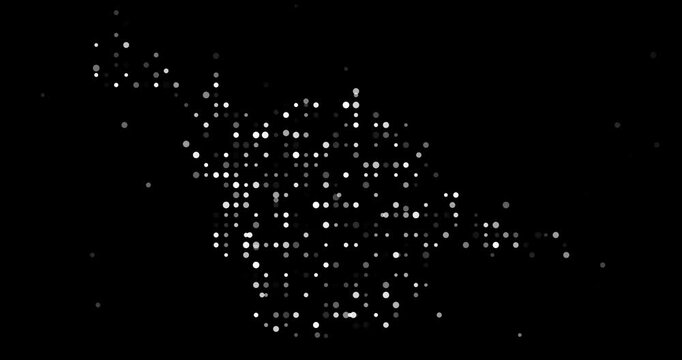 Circles Soaring to Form Creative Heard Island Map Visual Effect